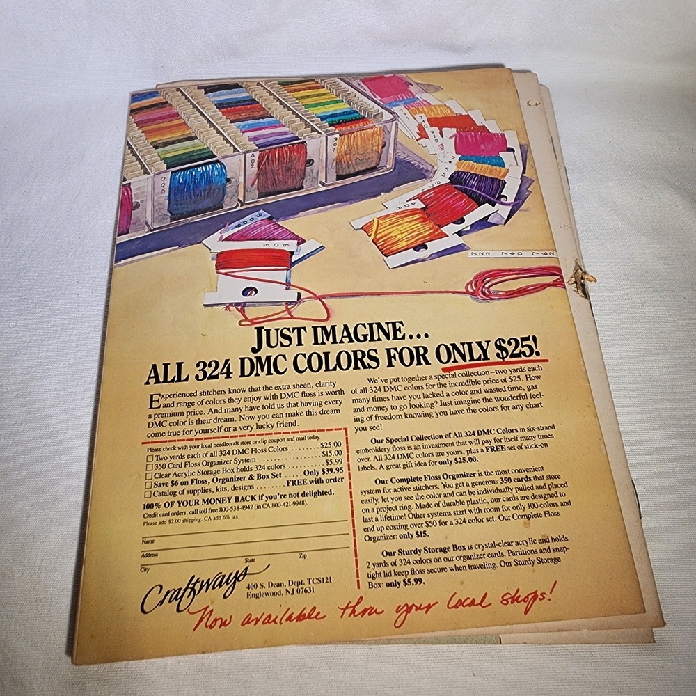 Cross Stitch & Country Crafts Magazine Lot 3 Issues 1987 1988‎ - Picture 9 of 10